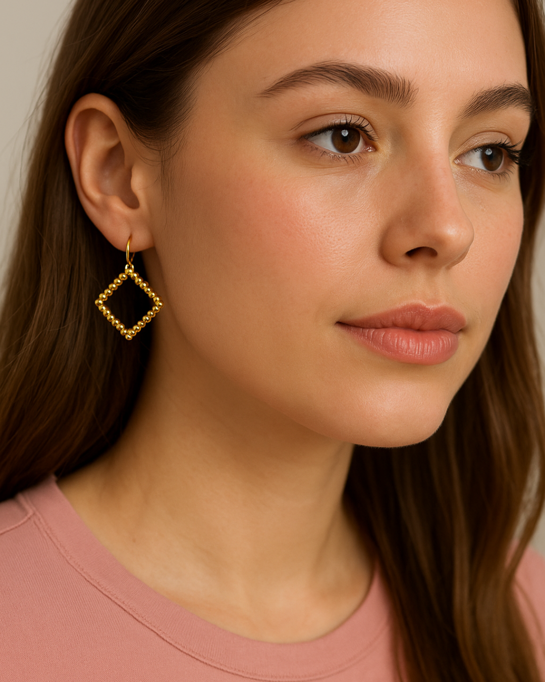 Pretty Golden Hoop Earrings