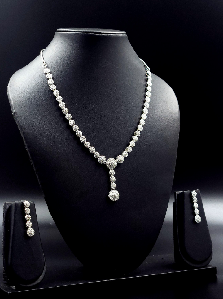 American Diamond Pendent Set