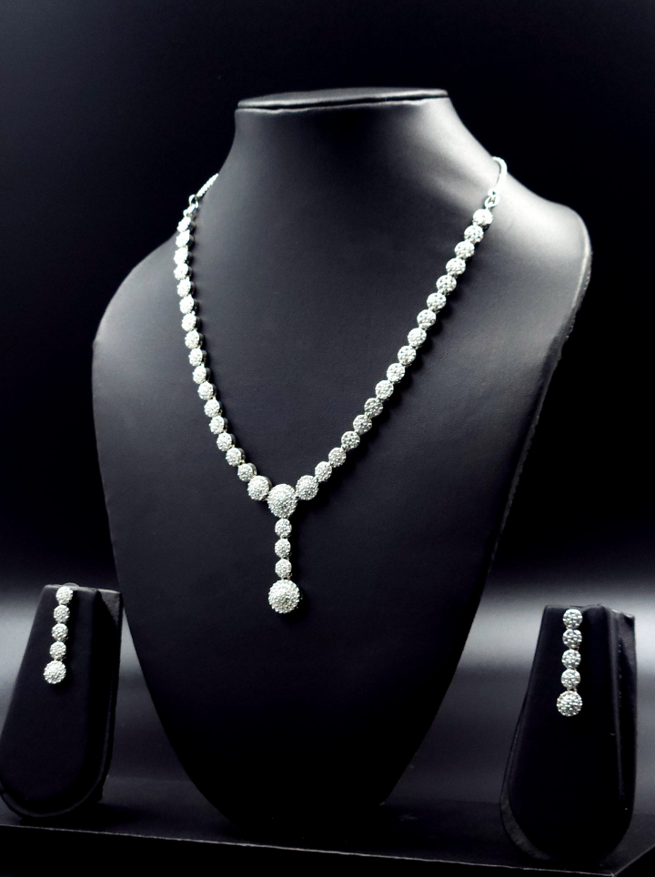 American Diamond Pendent Set