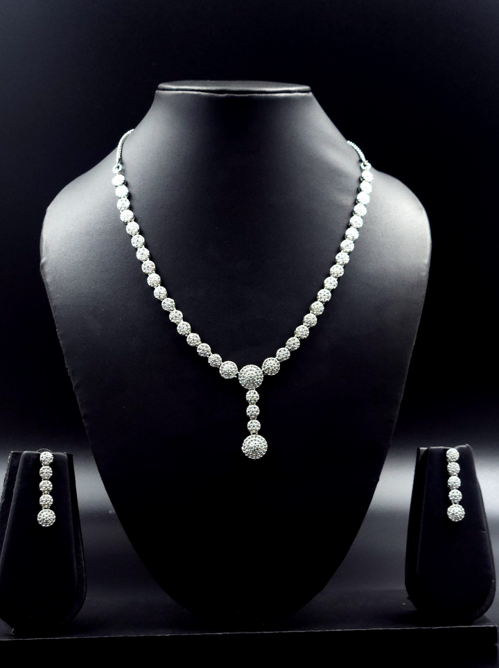 American Diamond Pendent Set