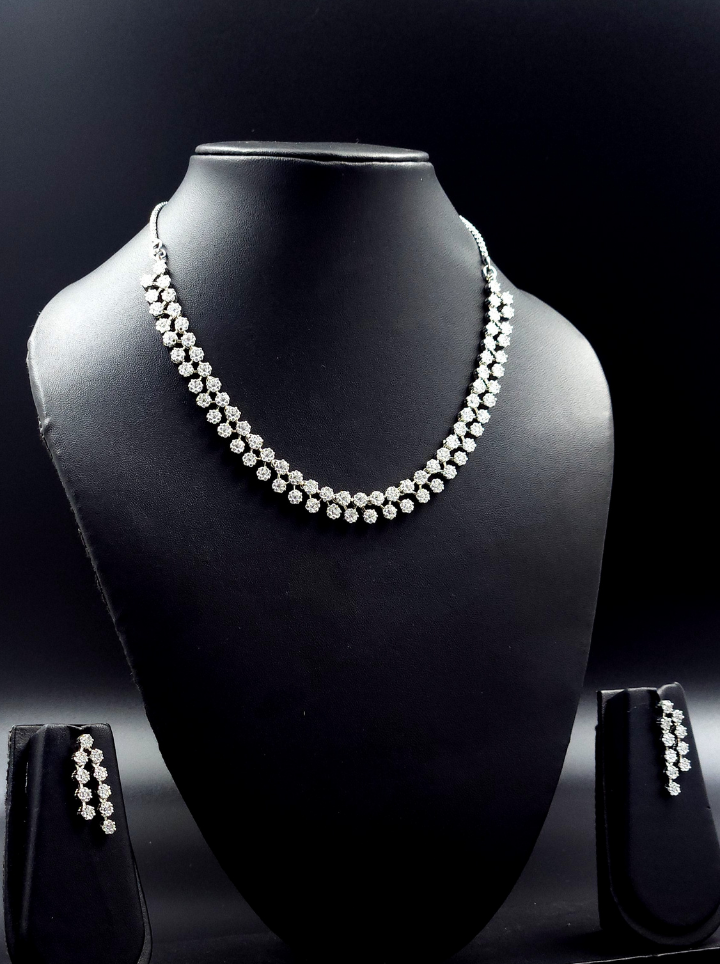 White Stones/AD Diamond Necklace