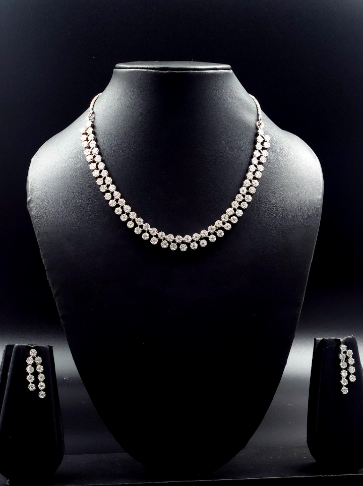 White Stones/AD Diamond Necklace