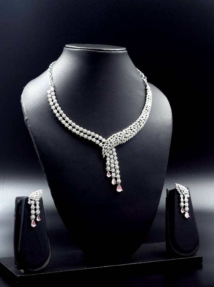 White Stones/AD Diamond Necklace