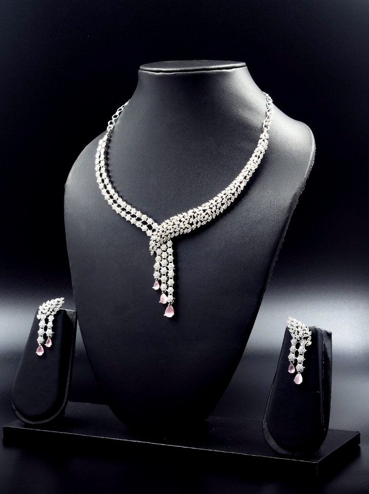 White Stones/AD Diamond Necklace