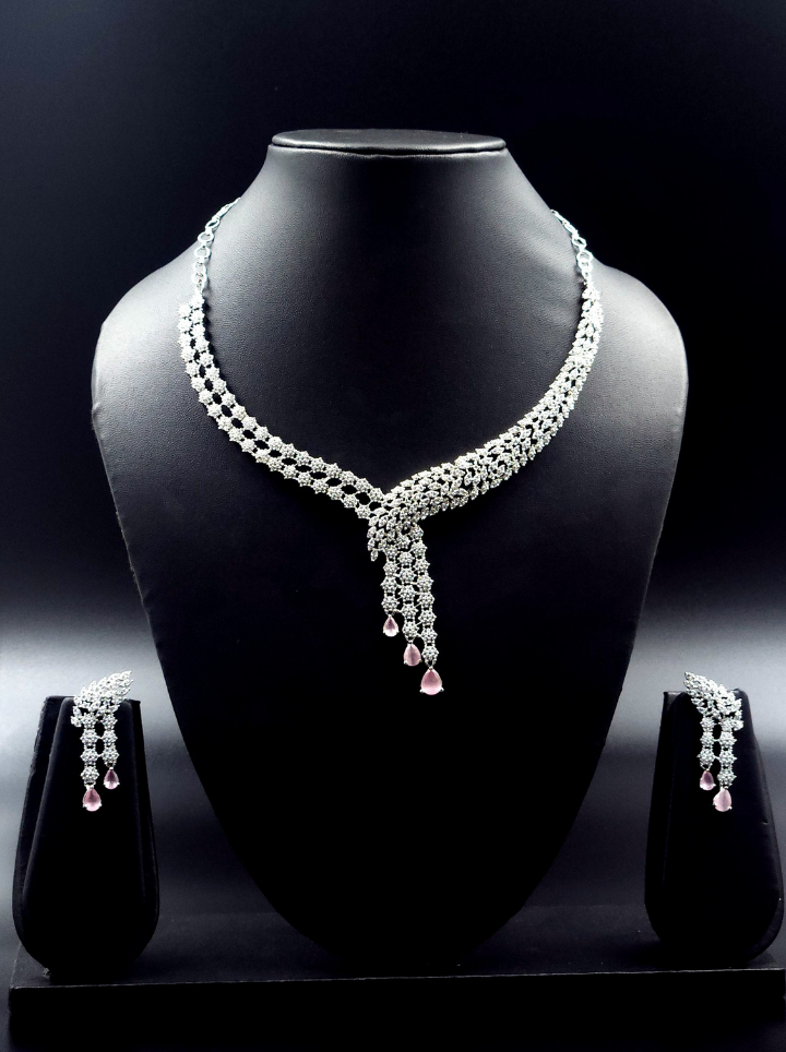 White Stones/AD Diamond Necklace