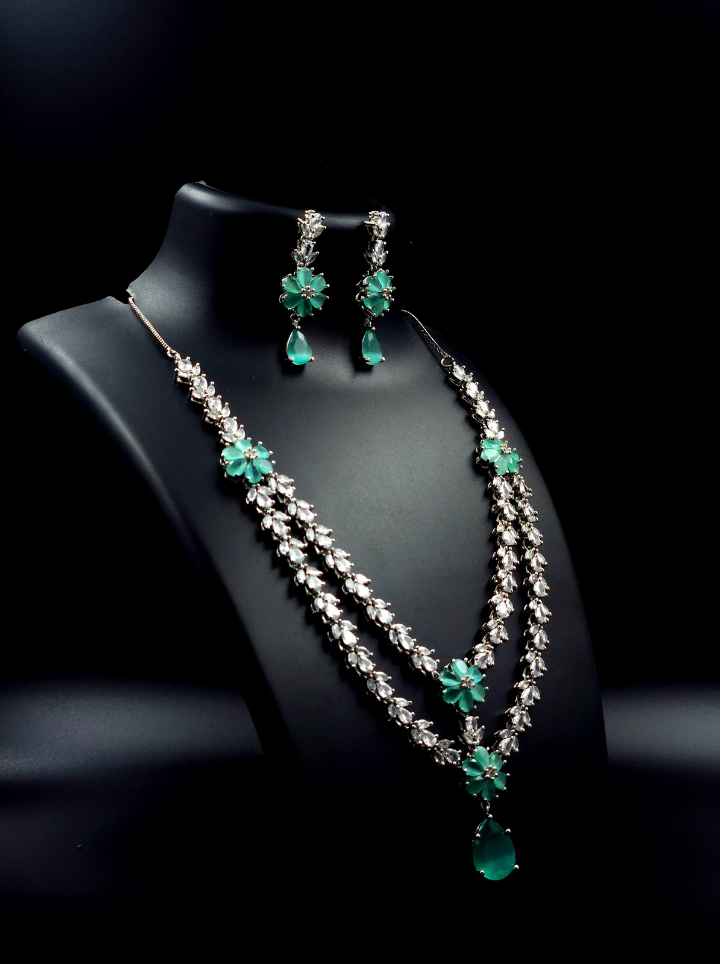 Two layered Emerald Necklace