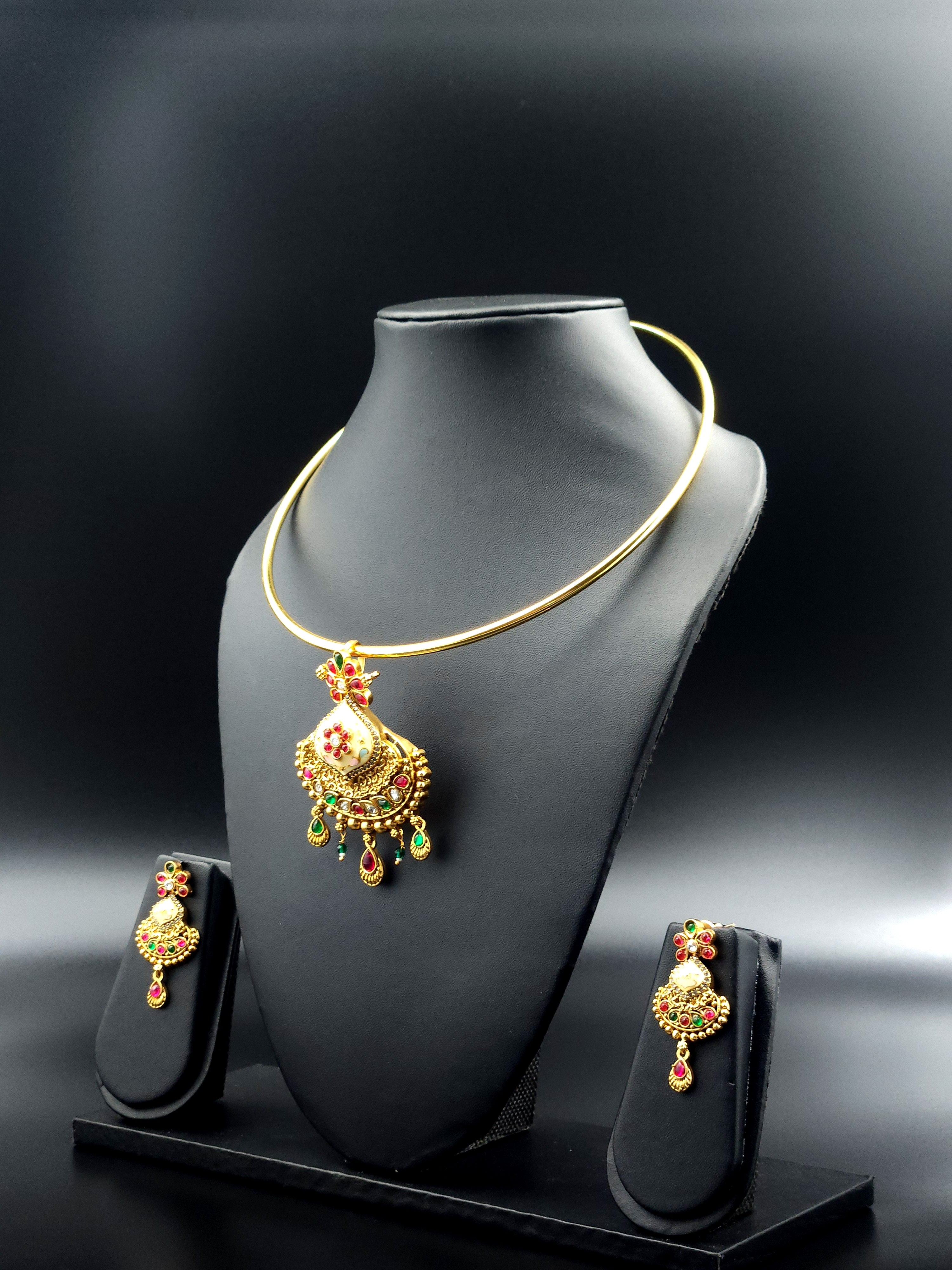 Hasli with Rajwadi Pendant