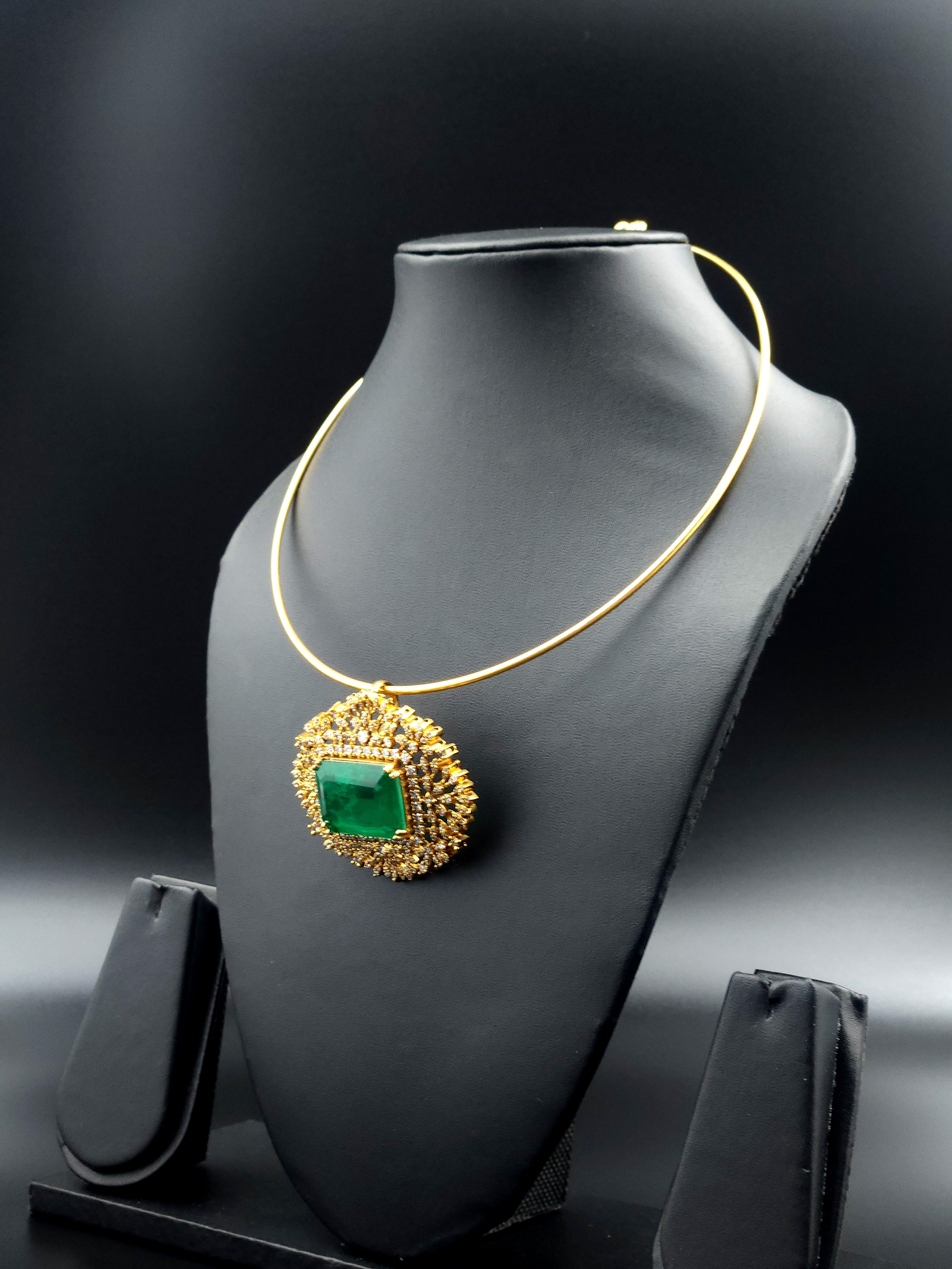 Hasli Green AD stone Chokar