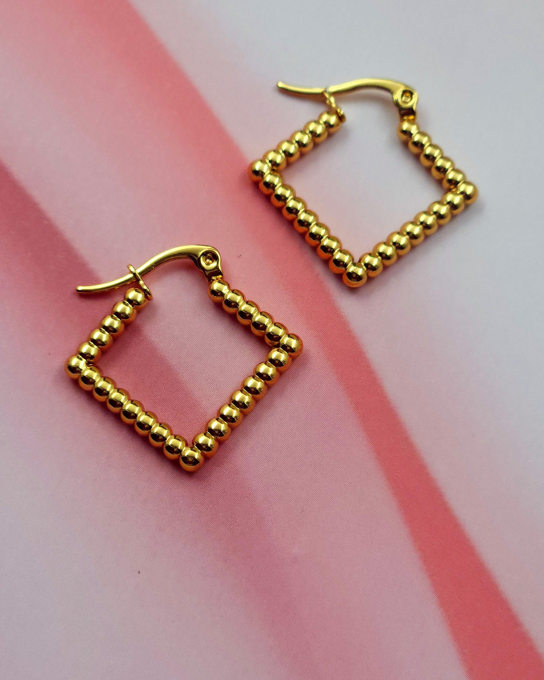 Pretty Golden Hoop Earrings