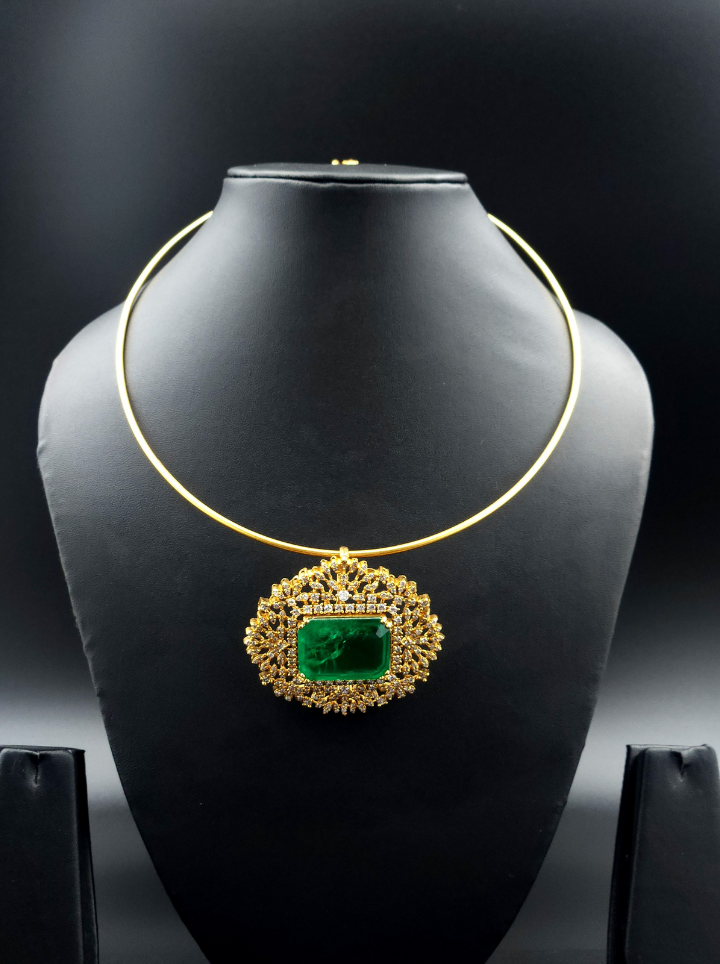 Hasli Square AD Stone Neckpiece