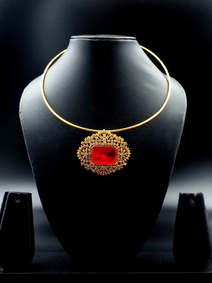 Hasli Square AD Stone Neckpiece