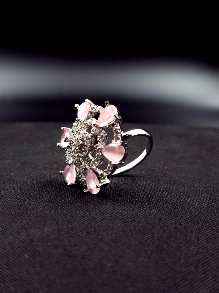 Pink Dimond Adjustable  Ring