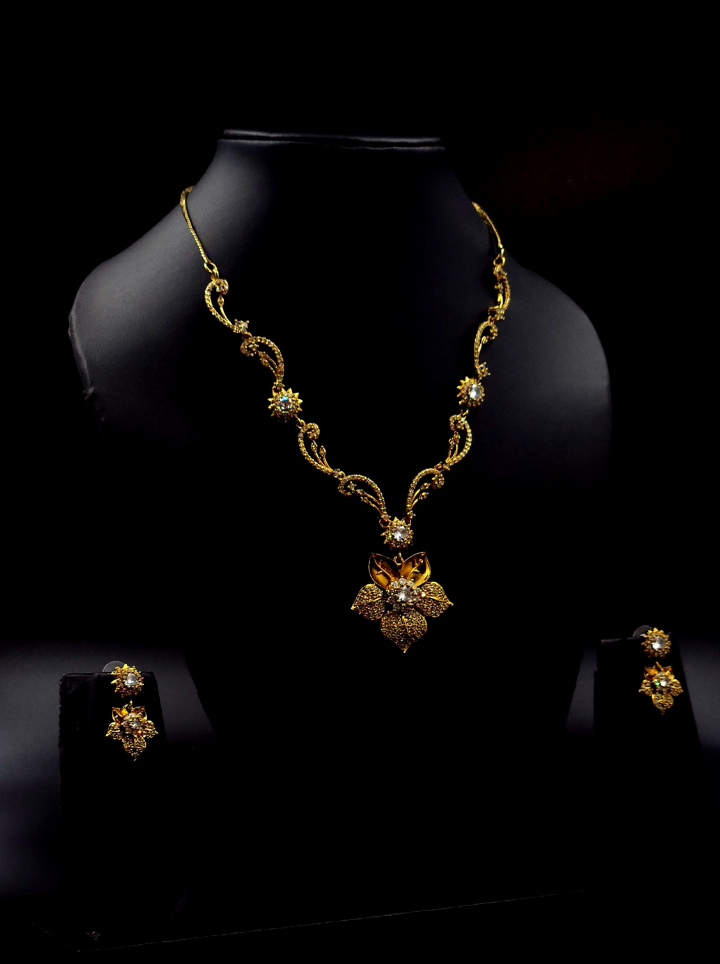 Gold Plated Red Drop Pendent
