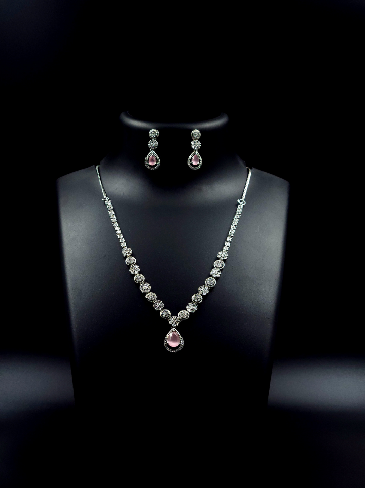 Pink diamond Necklace set