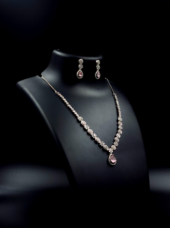 Pink diamond Necklace set