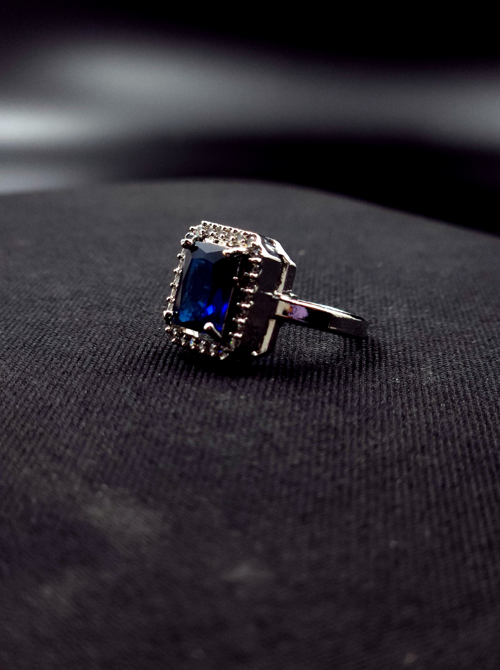 Sapphire Star Adjustable  Ring
