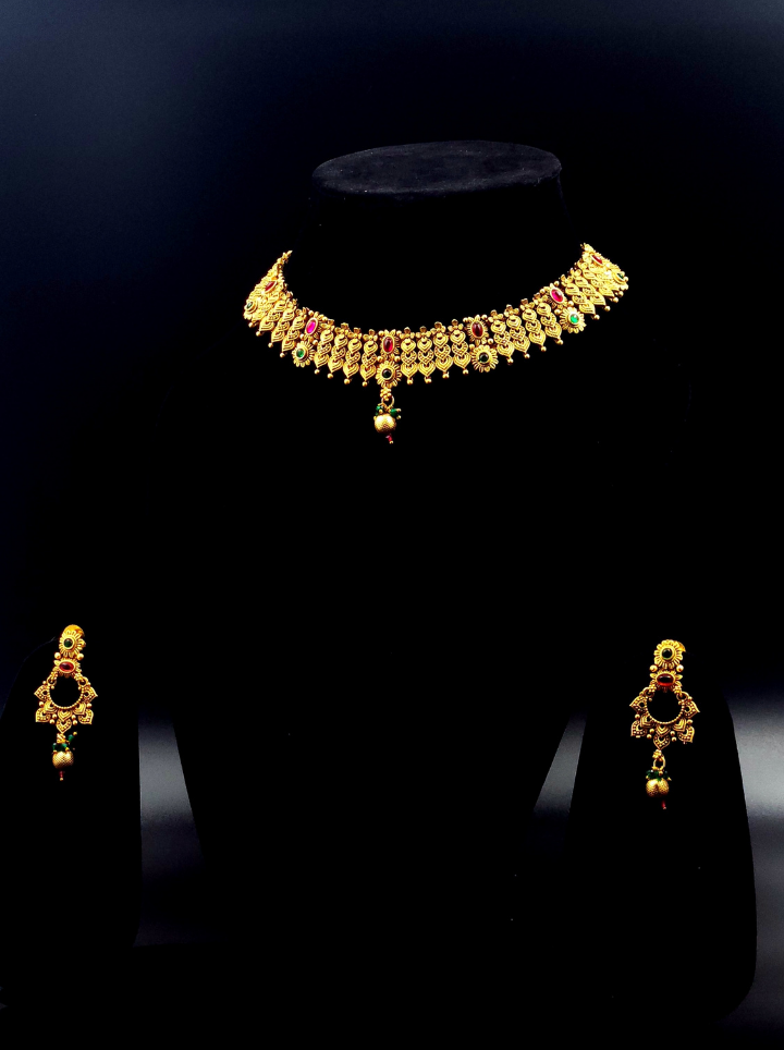 Royal Temple Bridal Choker Set