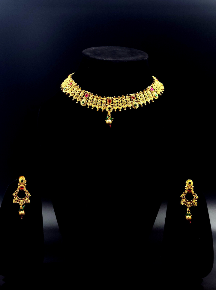 Royal Temple Bridal Choker Set