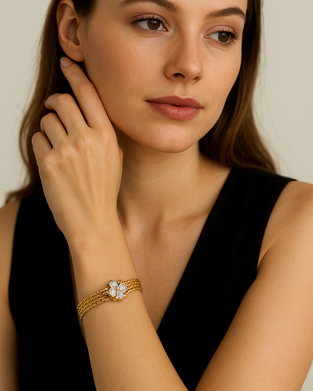 Gilded Elegance Office Wear Bracelet