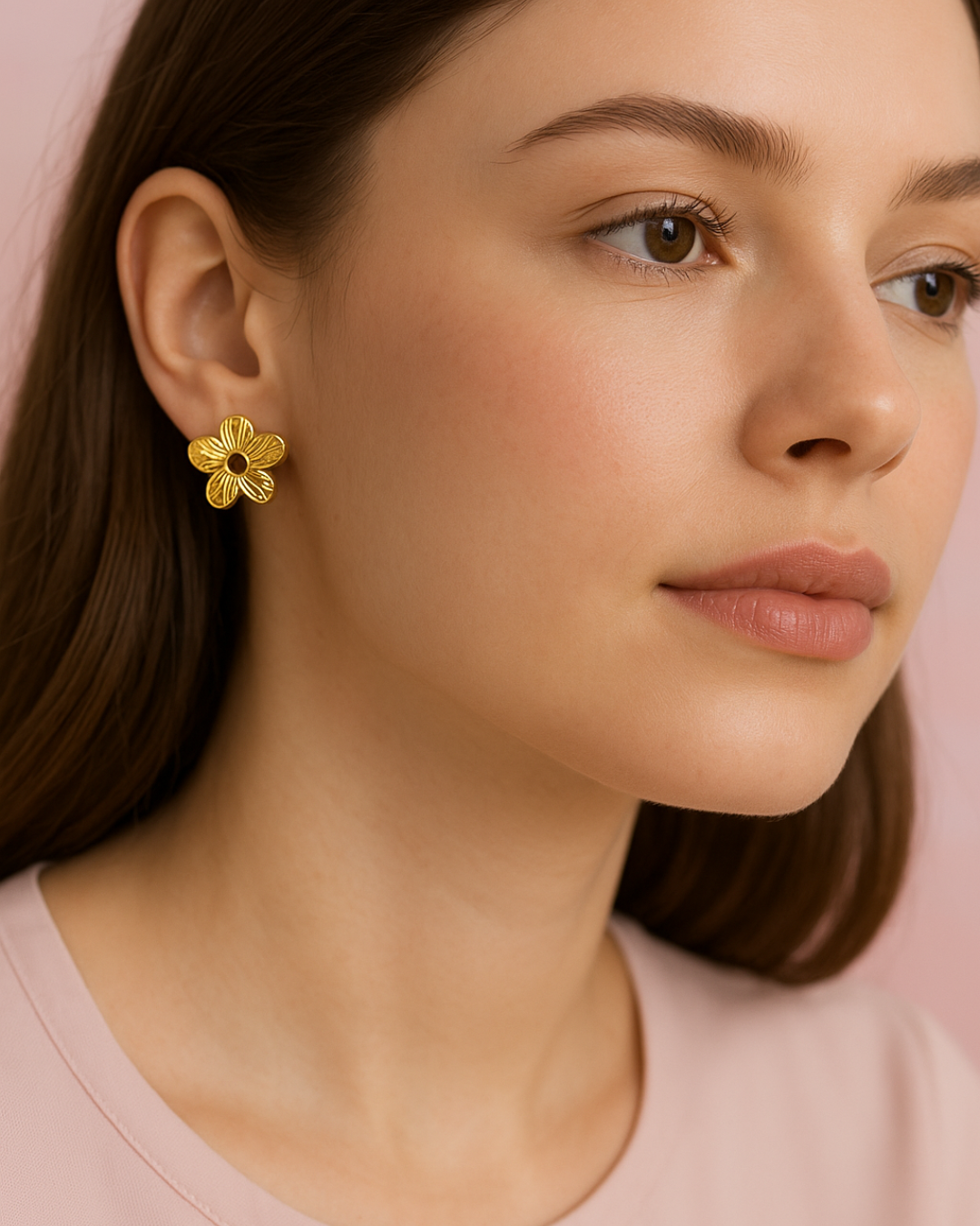 Golden Flower Earrings