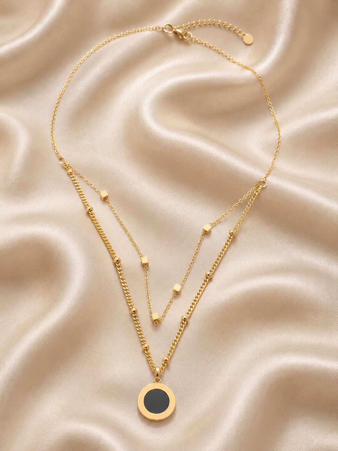 Soft Glimmer Two-Layer Gold Chain