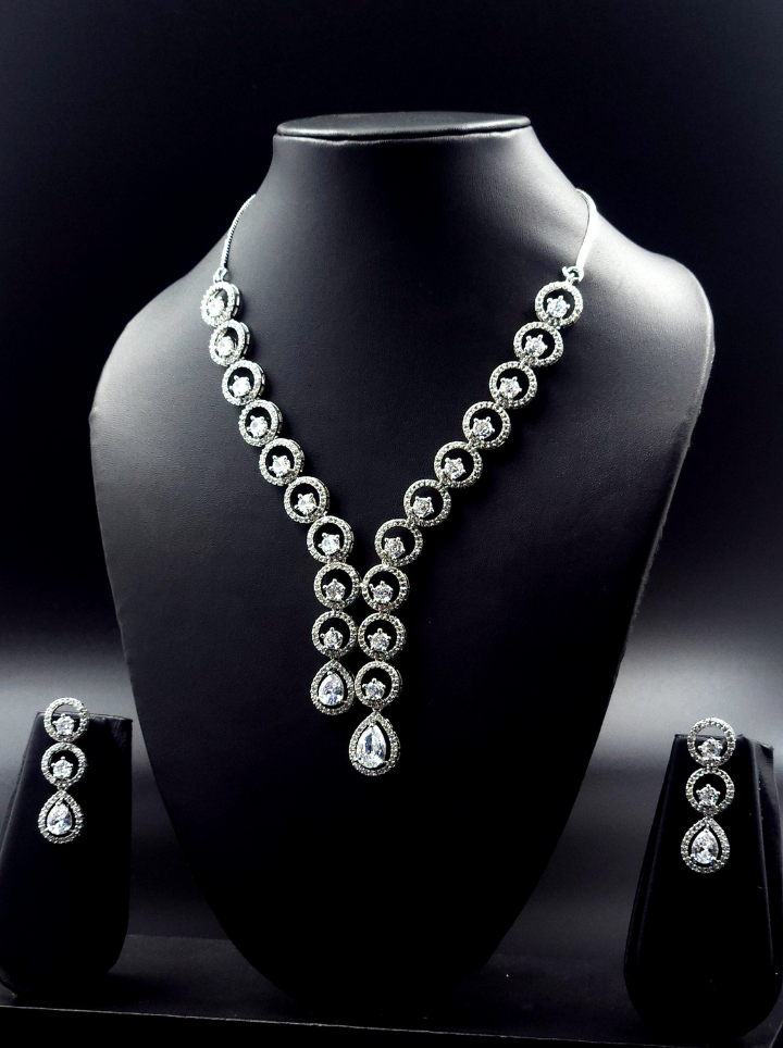 American Diamond Jewellery Set