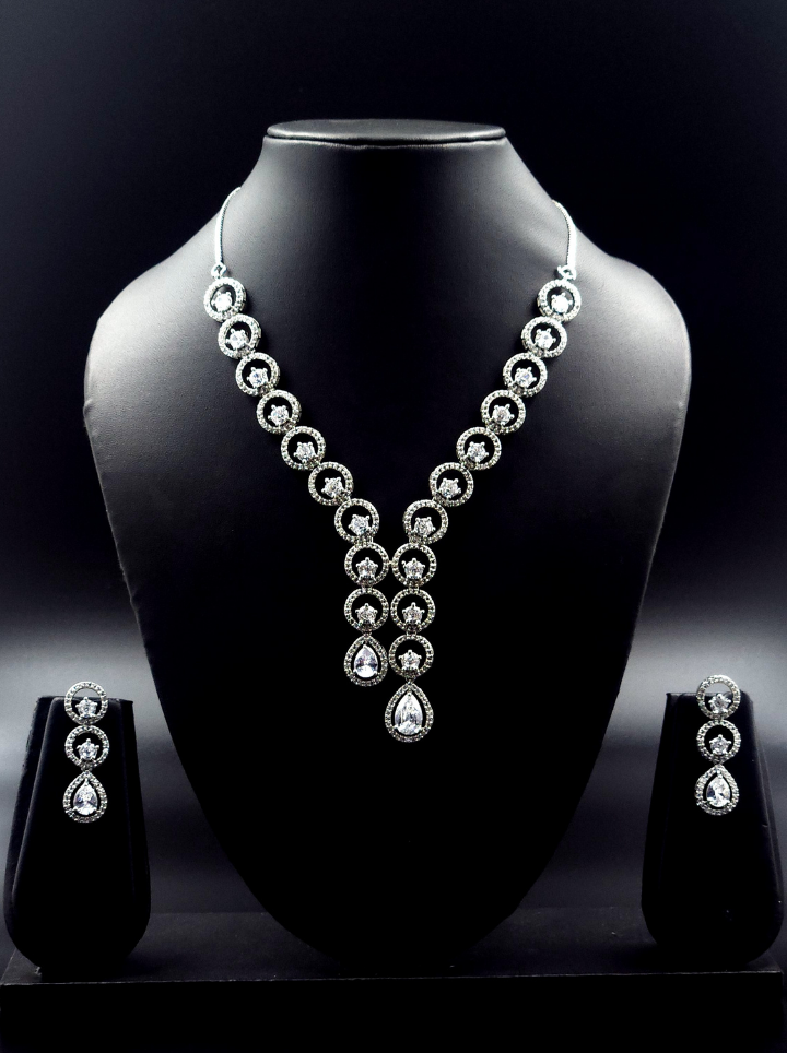 American Diamond Jewellery Set