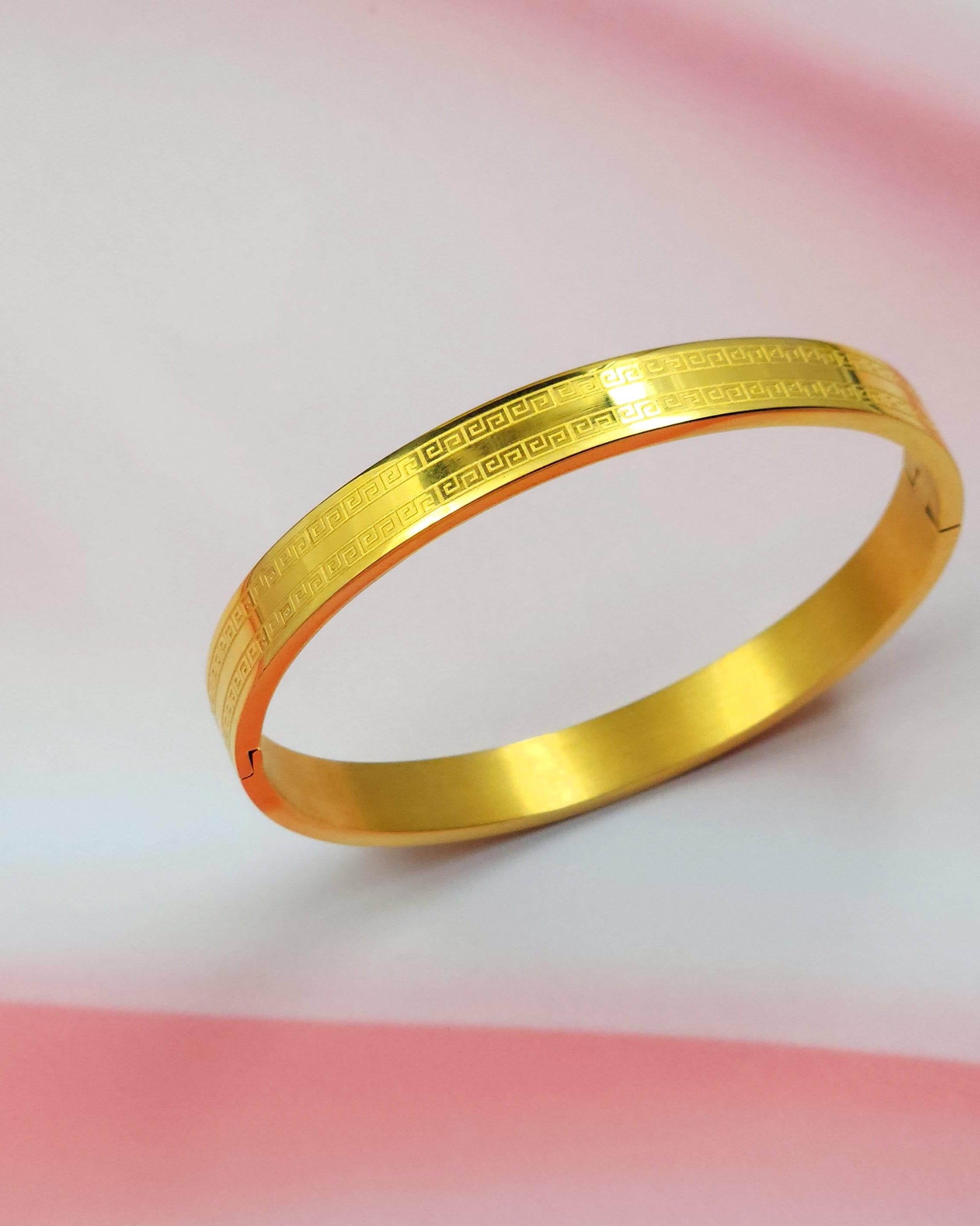 Bangle style Golden Bracelet