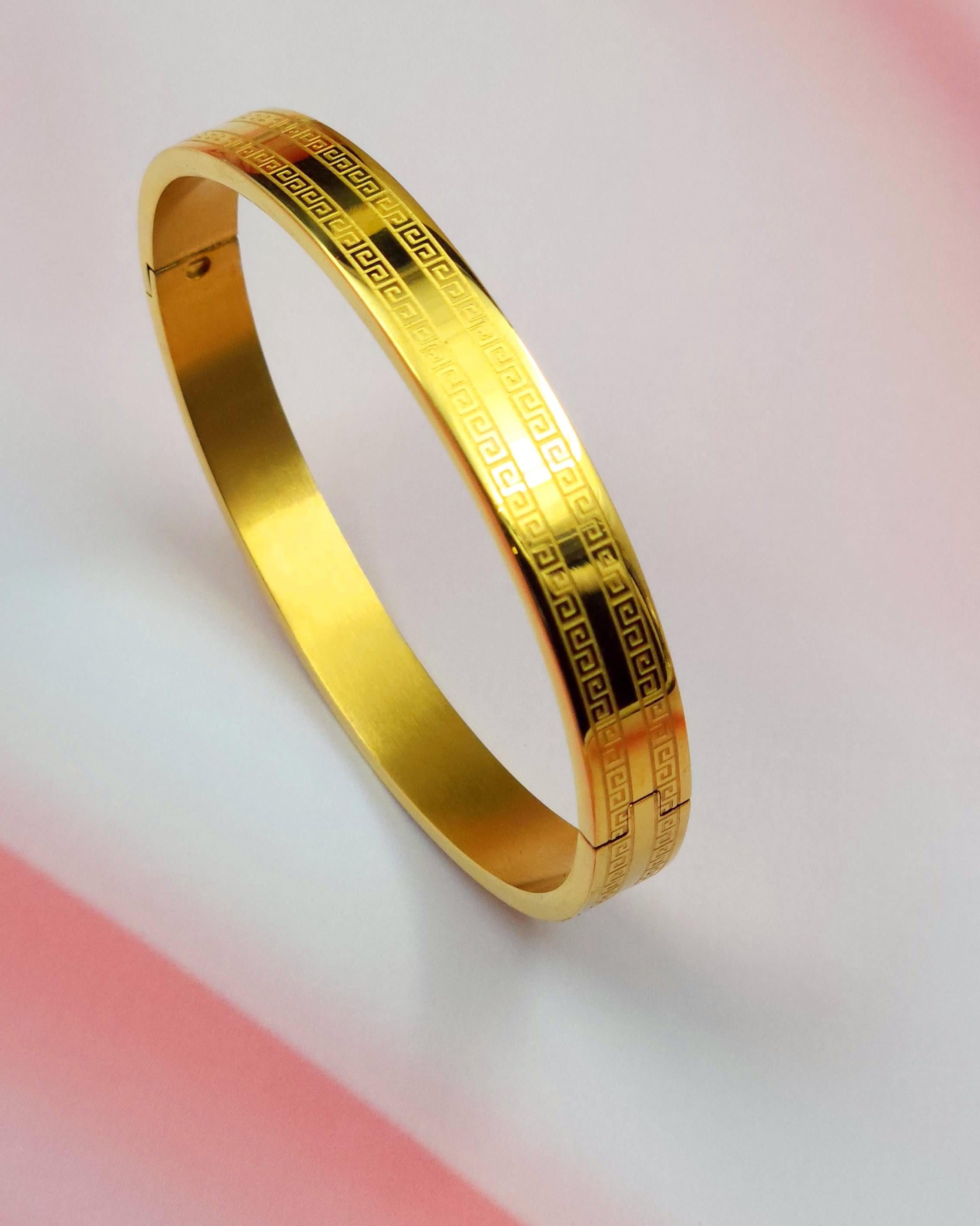 Bangle style Golden Bracelet