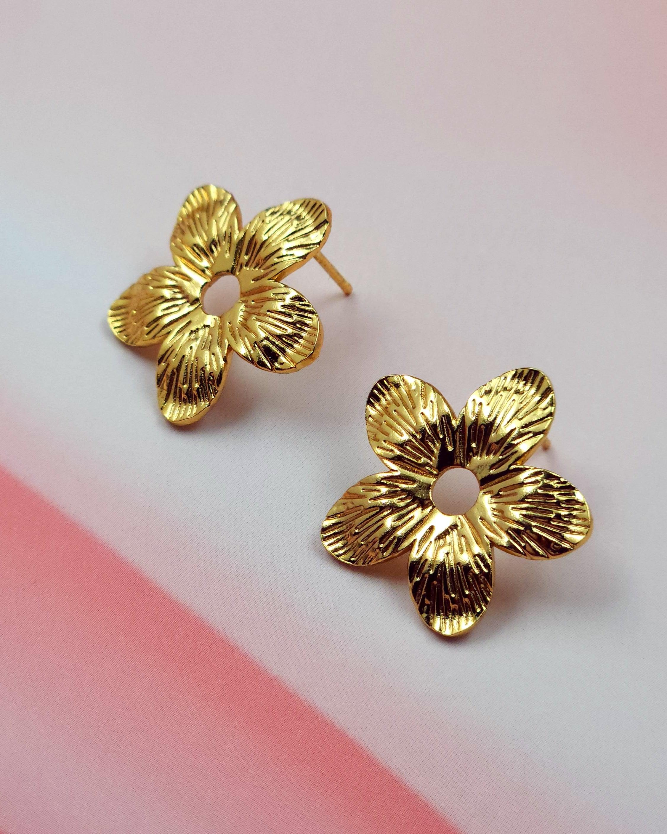 Golden Flower Earrings