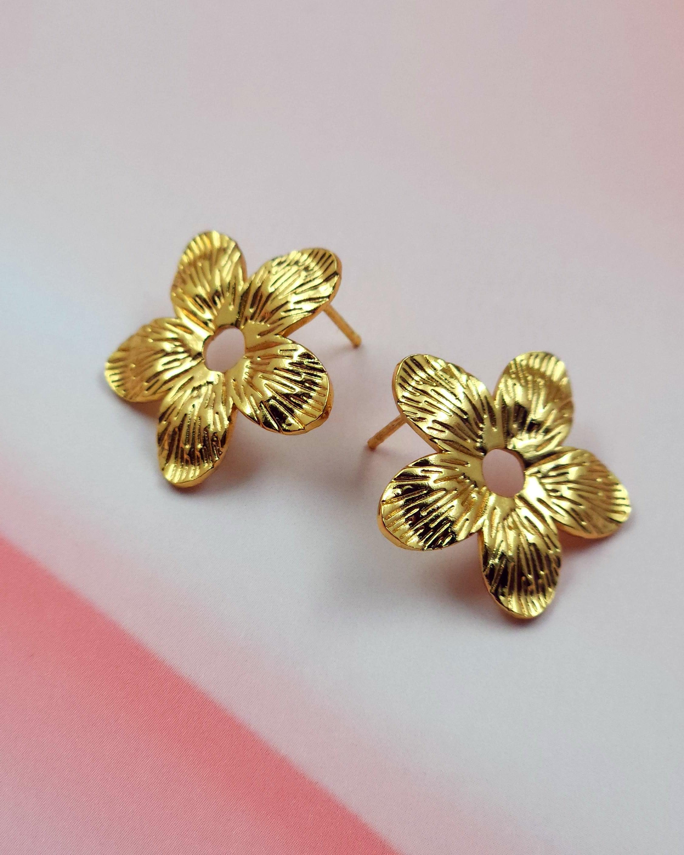 Golden Flower Earrings