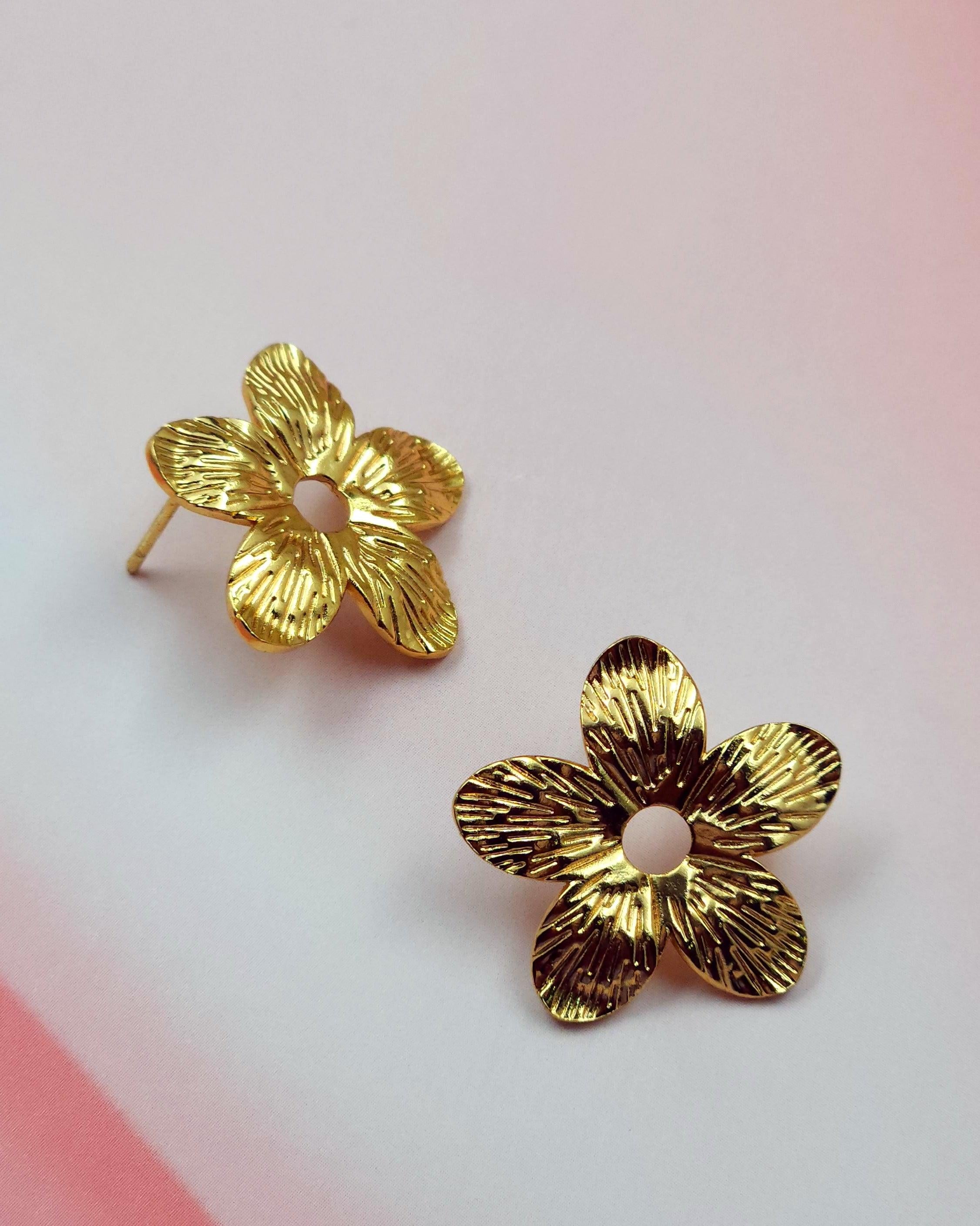 Golden Flower Earrings