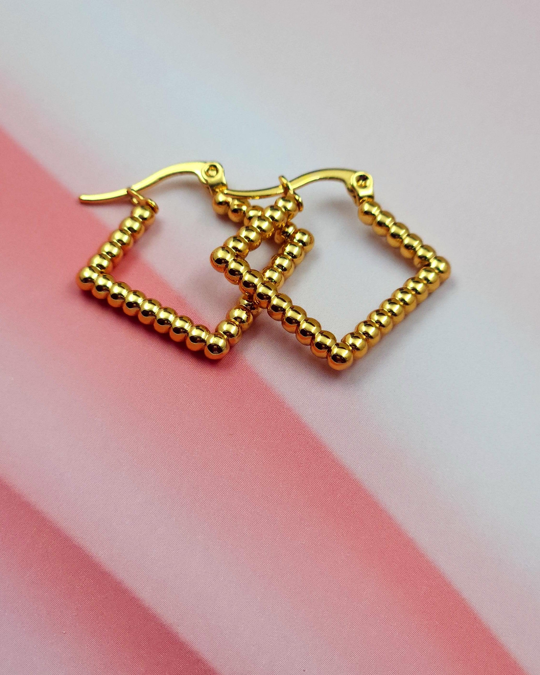 Pretty Golden Hoop Earrings
