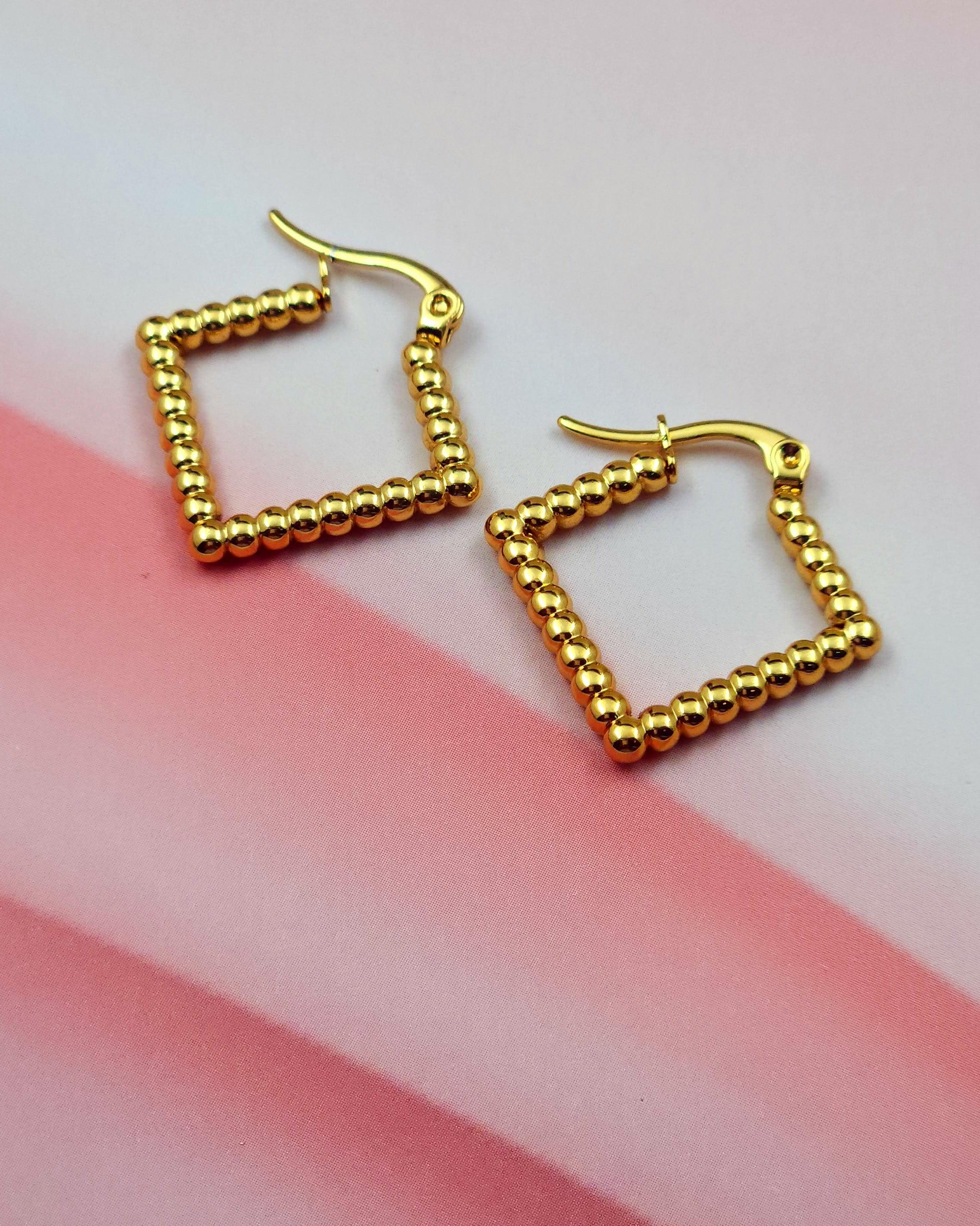 Pretty Golden Hoop Earrings
