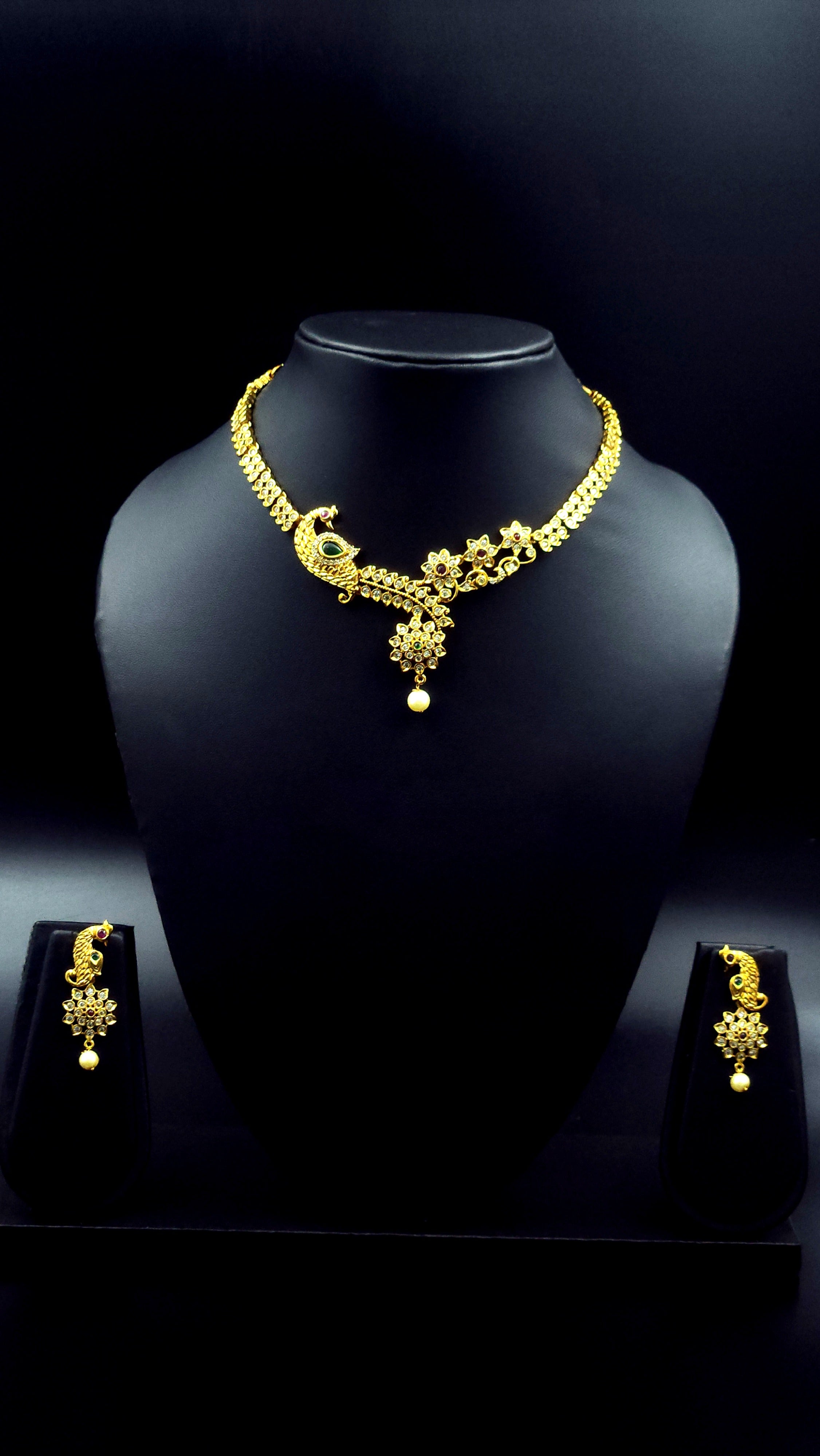 Peacock Golden Necklace
