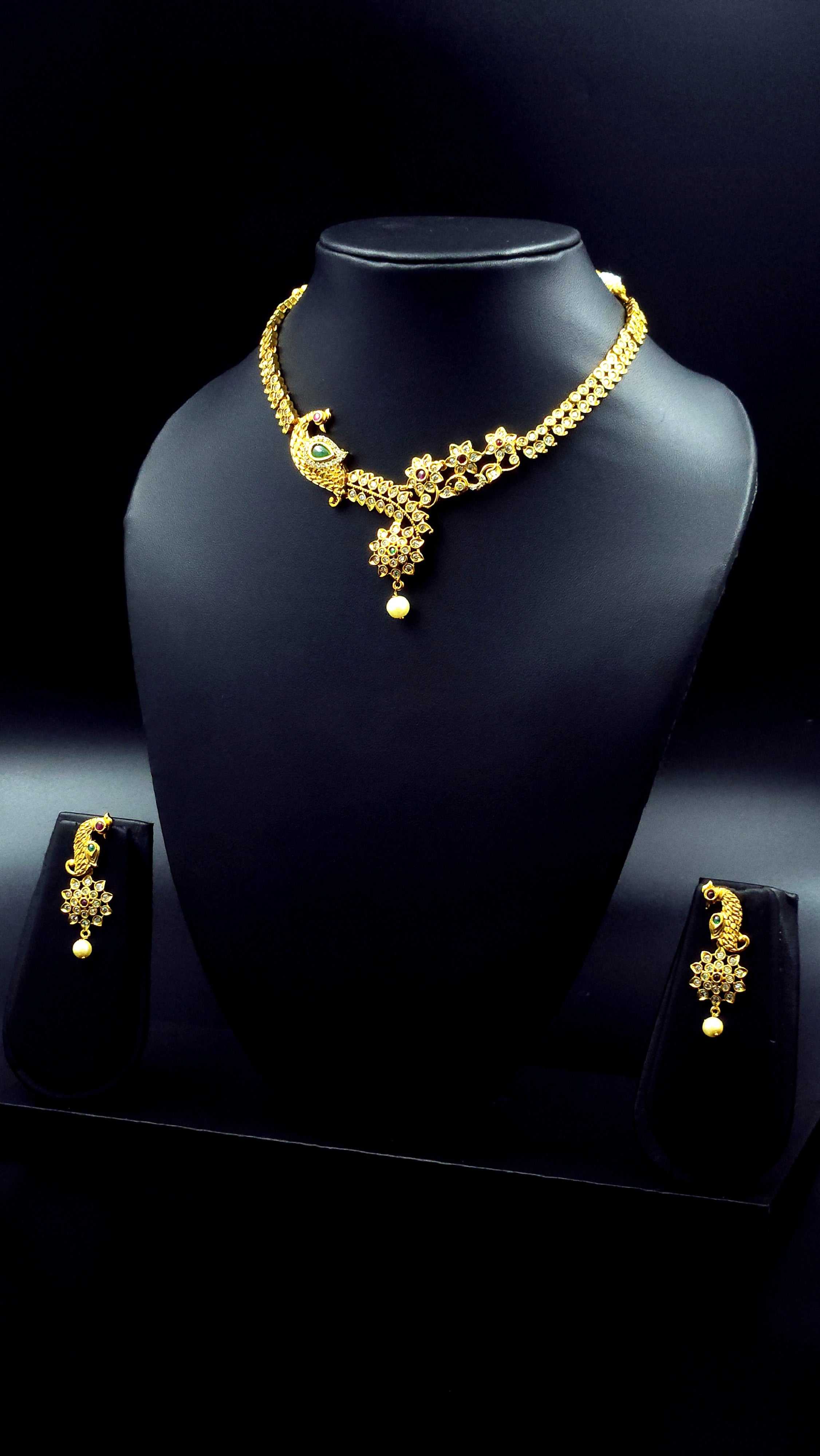 Peacock Golden Necklace