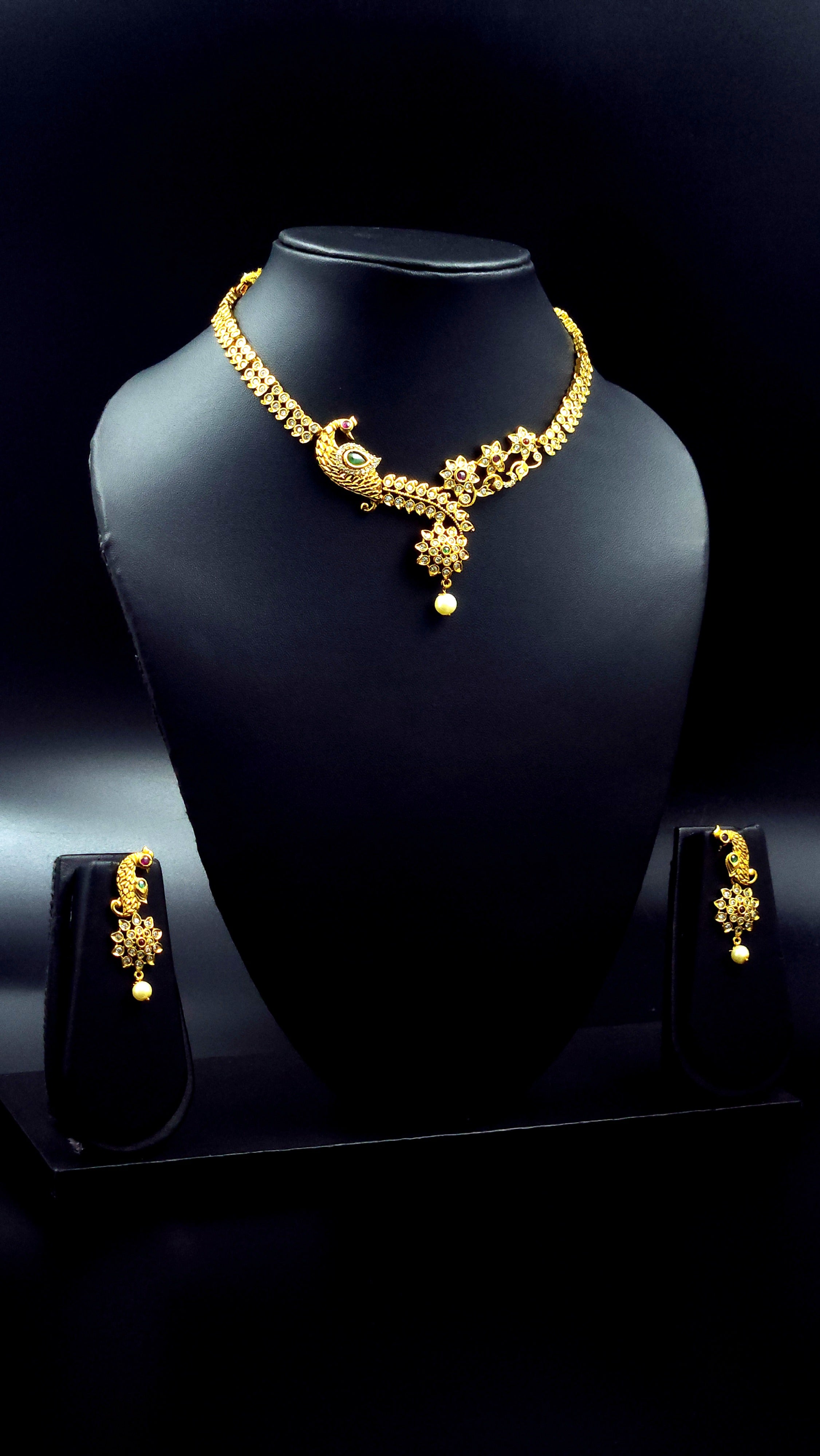 Peacock Golden Necklace