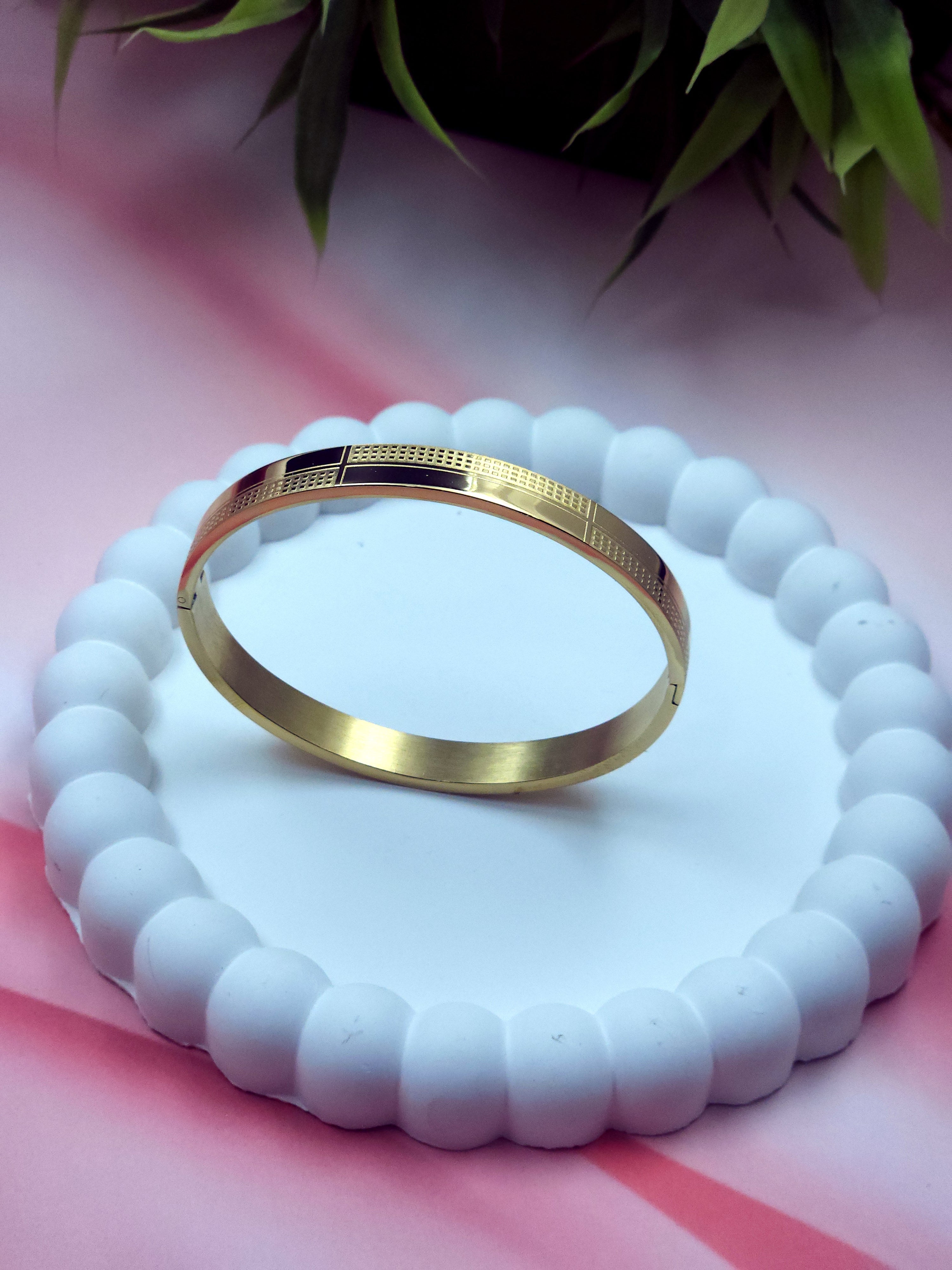 Bangle Style Golden Bracelet