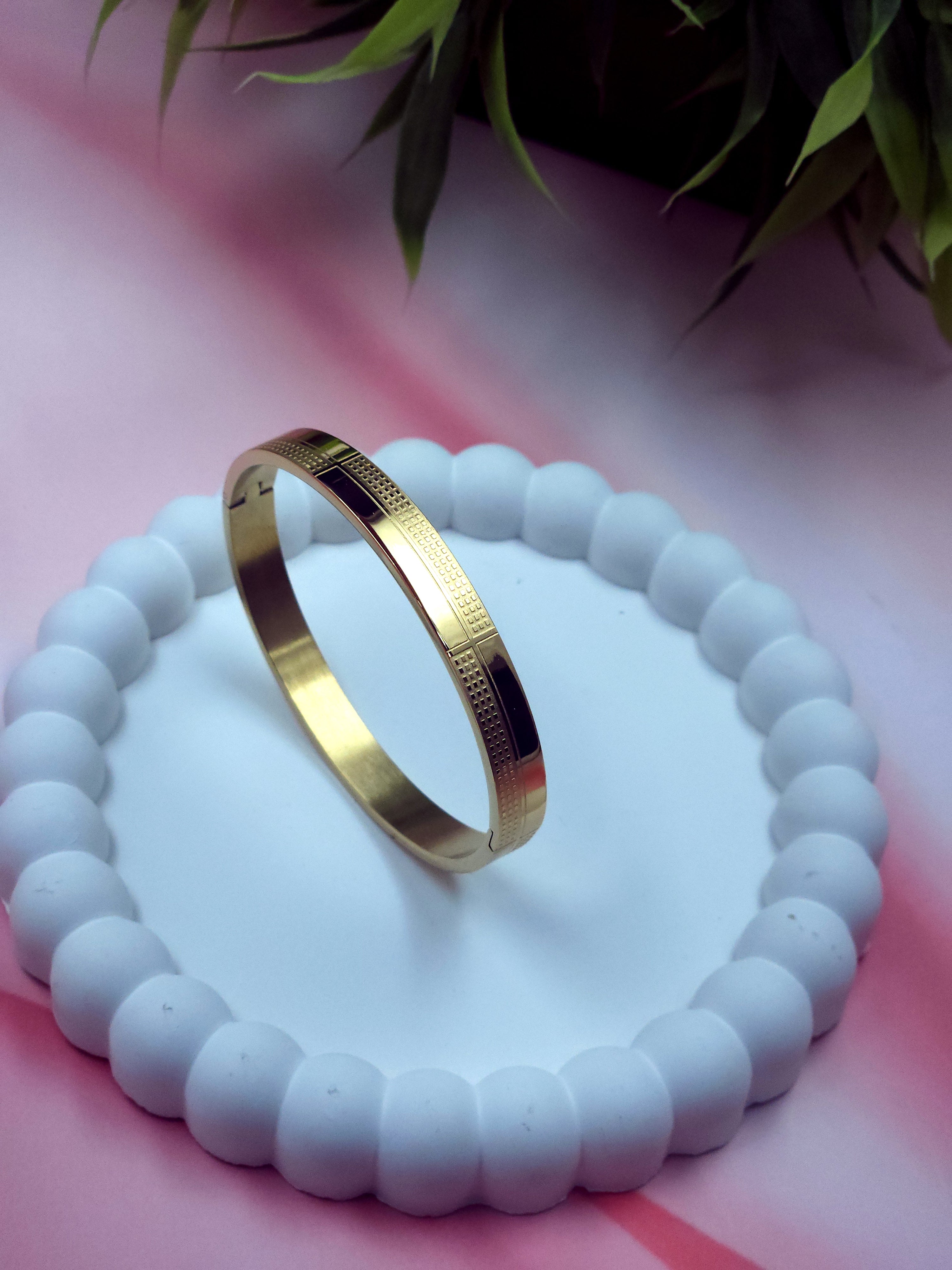 Bangle Style Golden Bracelet