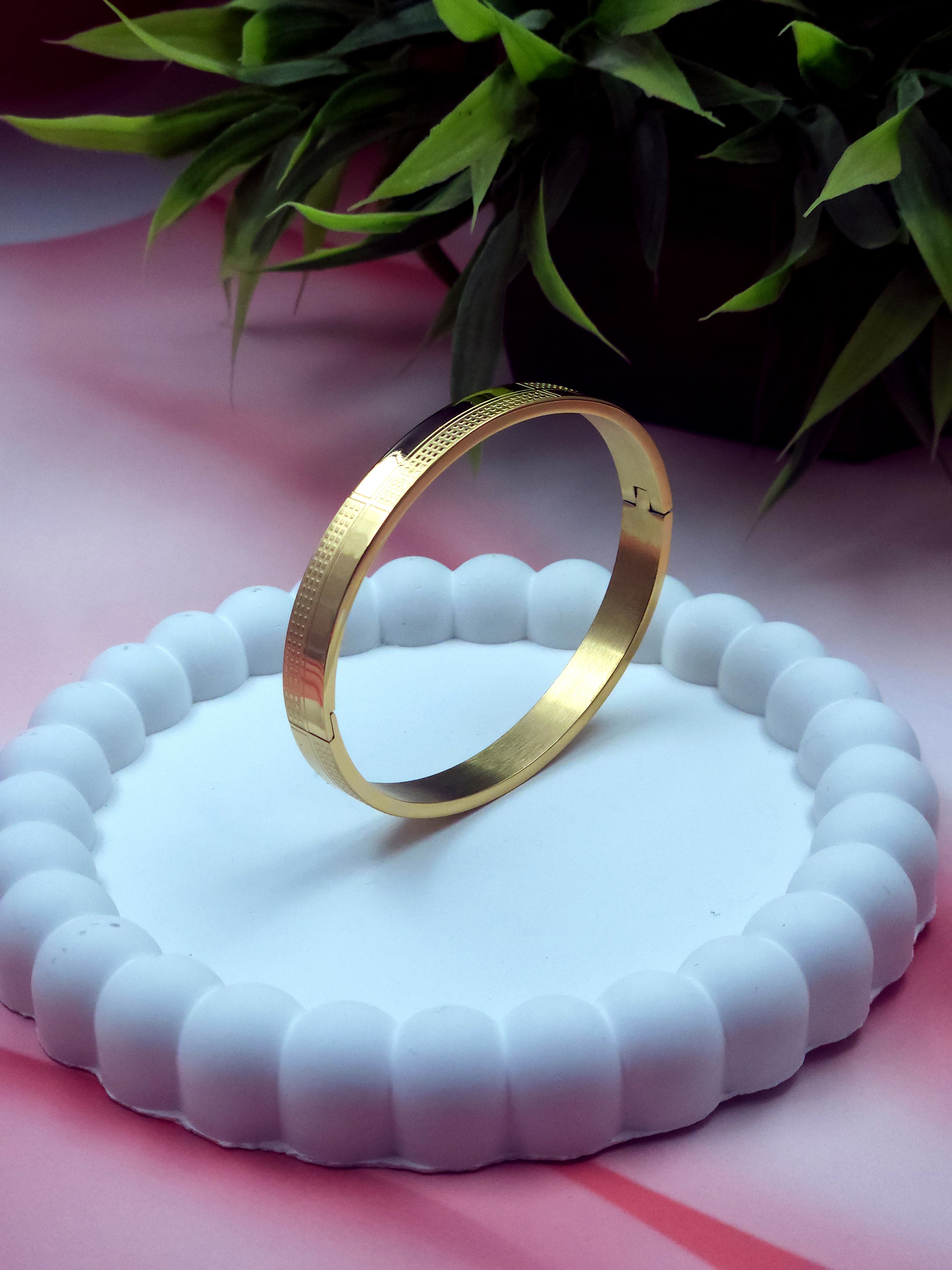 Bangle Style Golden Bracelet