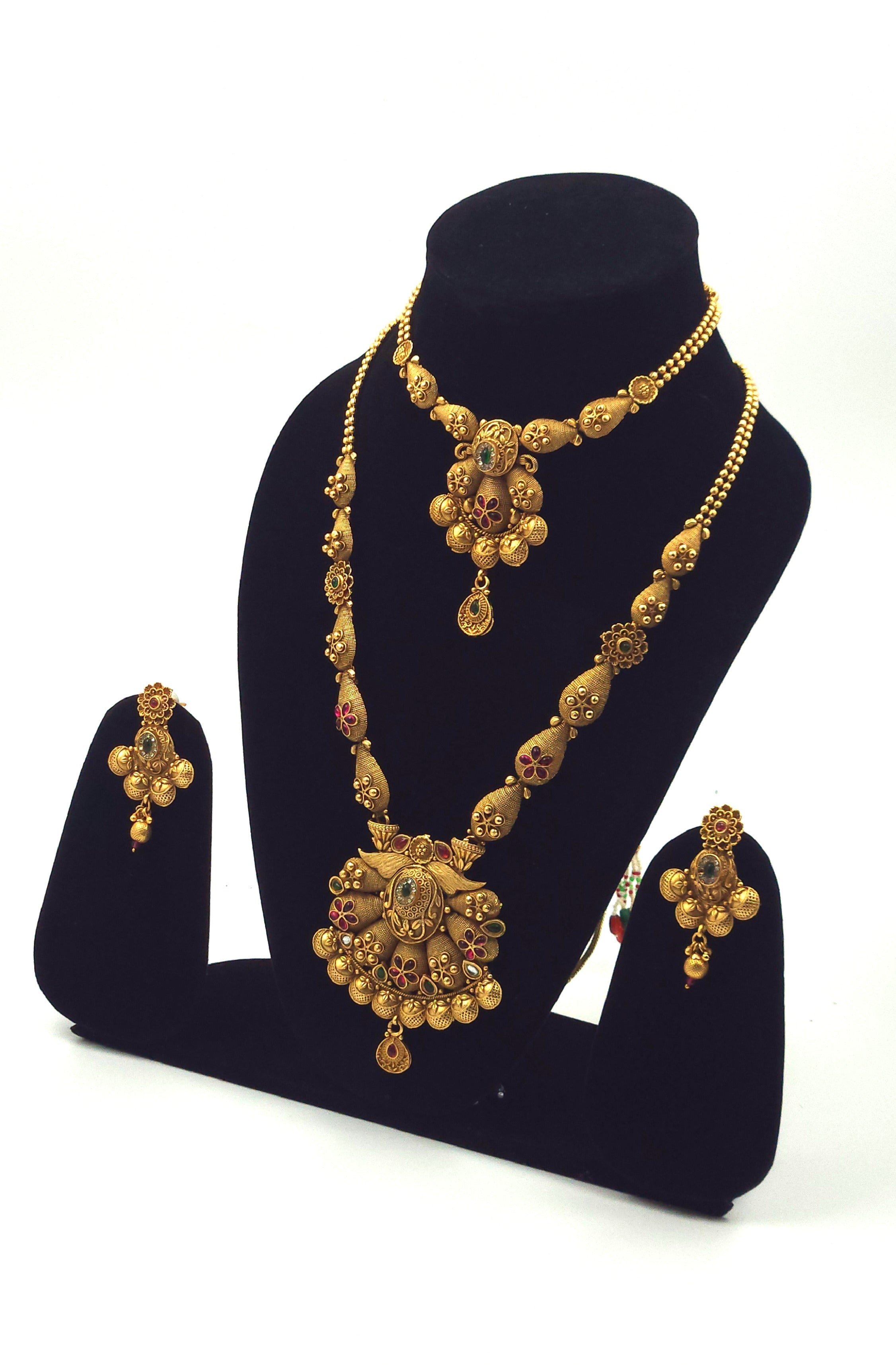 Meenakari Golden Premium Rajwadi Combo Set