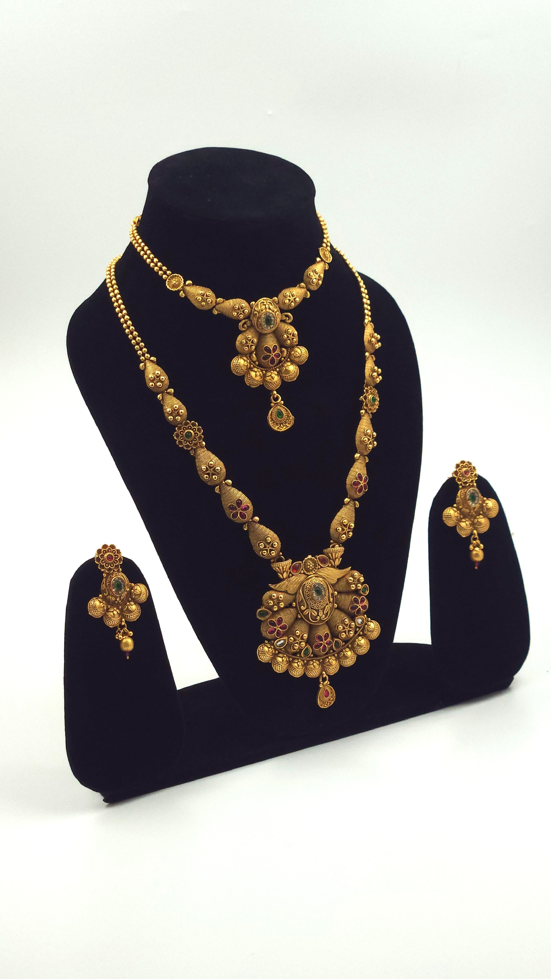 Meenakari Golden Premium Rajwadi Combo Set