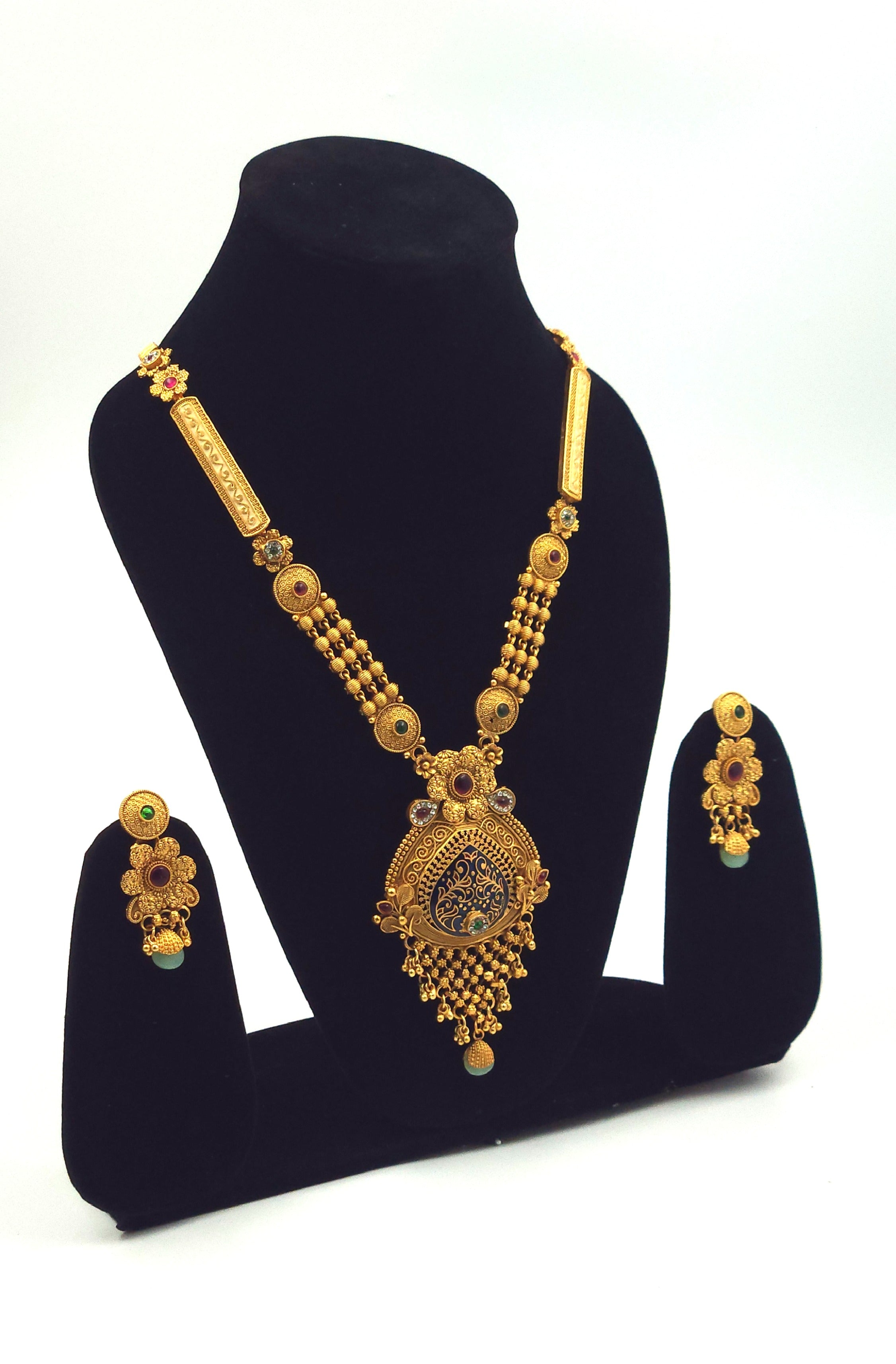 Golden Premium Rajwadi Neckpiece
