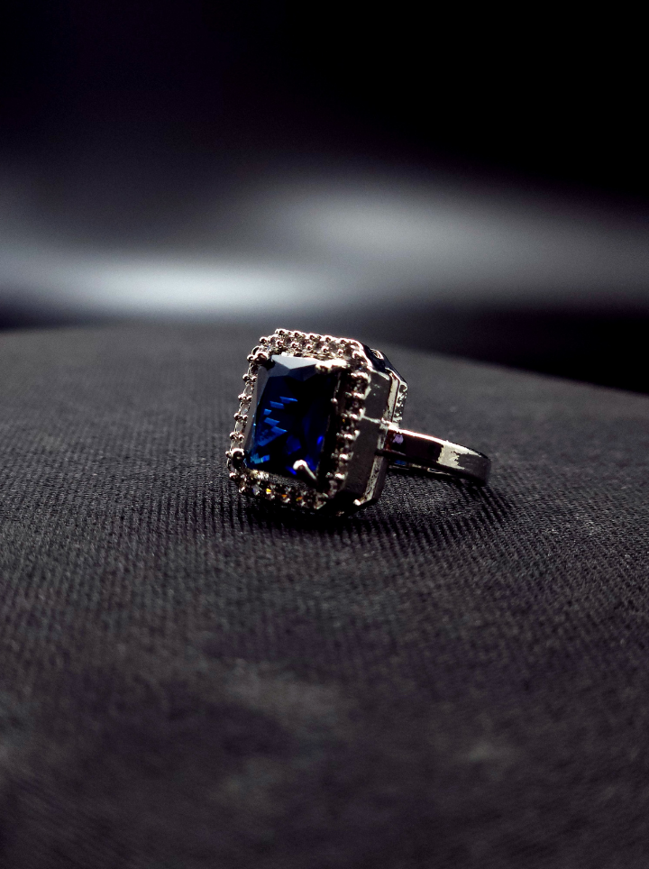 Sapphire Star Adjustable  Ring