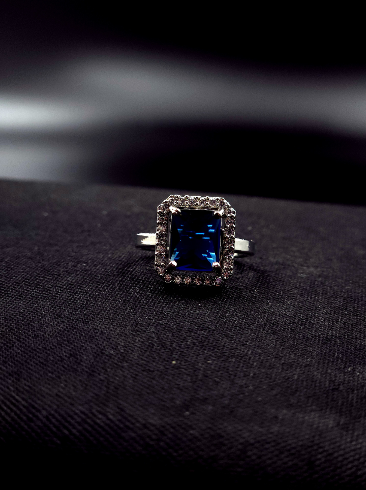 Sapphire Star Adjustable  Ring