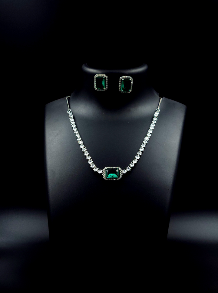 emerald stone Necklace set