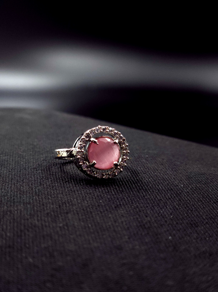 Pink Round Shape Ring