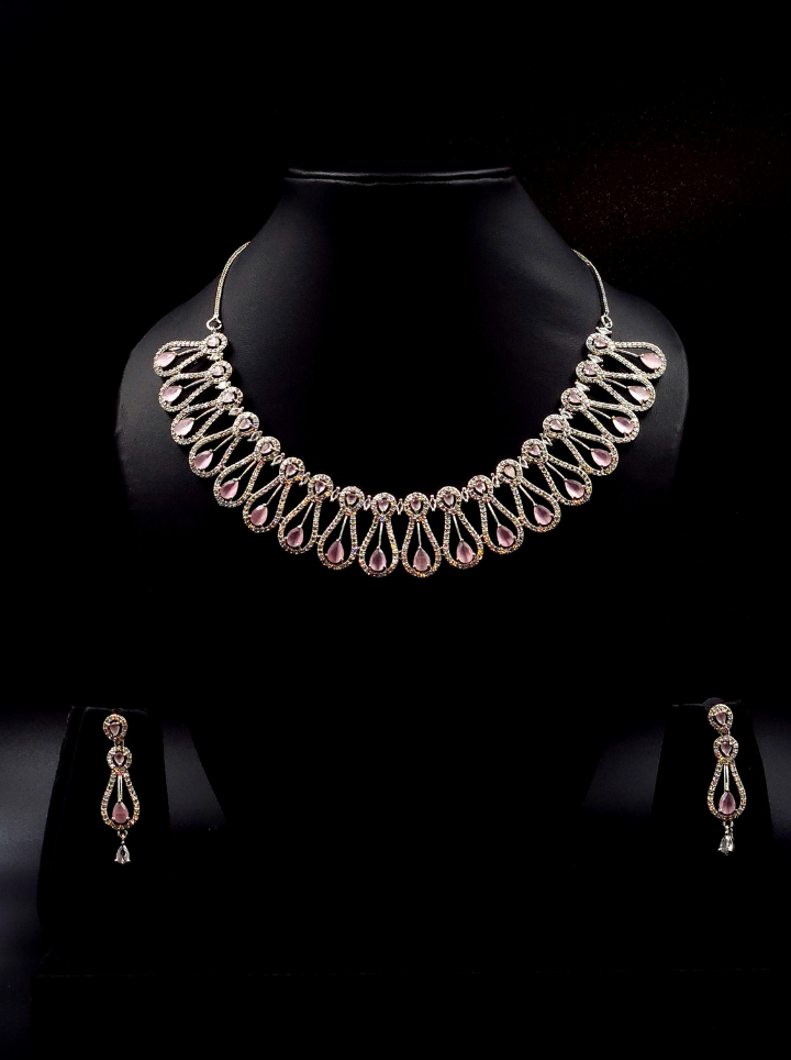Party Wear Rose Diamond Nacklace