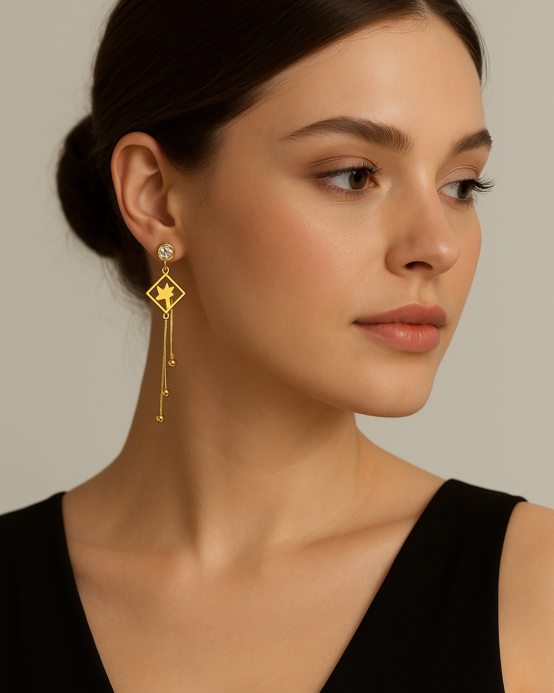 Golden Drop Earrings